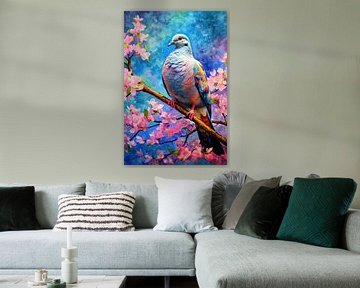 Dove bird painting colors art #Dove by JBJart Justyna Jaszke