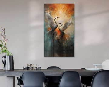 Schilderij kraanvogels - kraanvogel