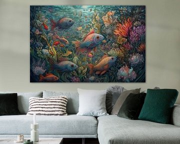 Fishing in the Sea by ARTEO Paintings