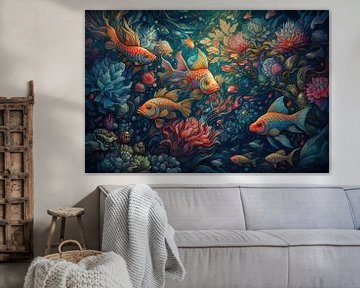 Aquarium | Peinture poissons sur Tableaux ARTEO