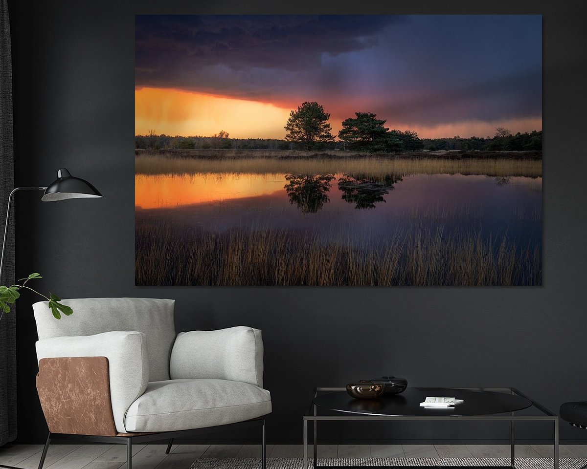 Voorbeeld van het werk in een kamer