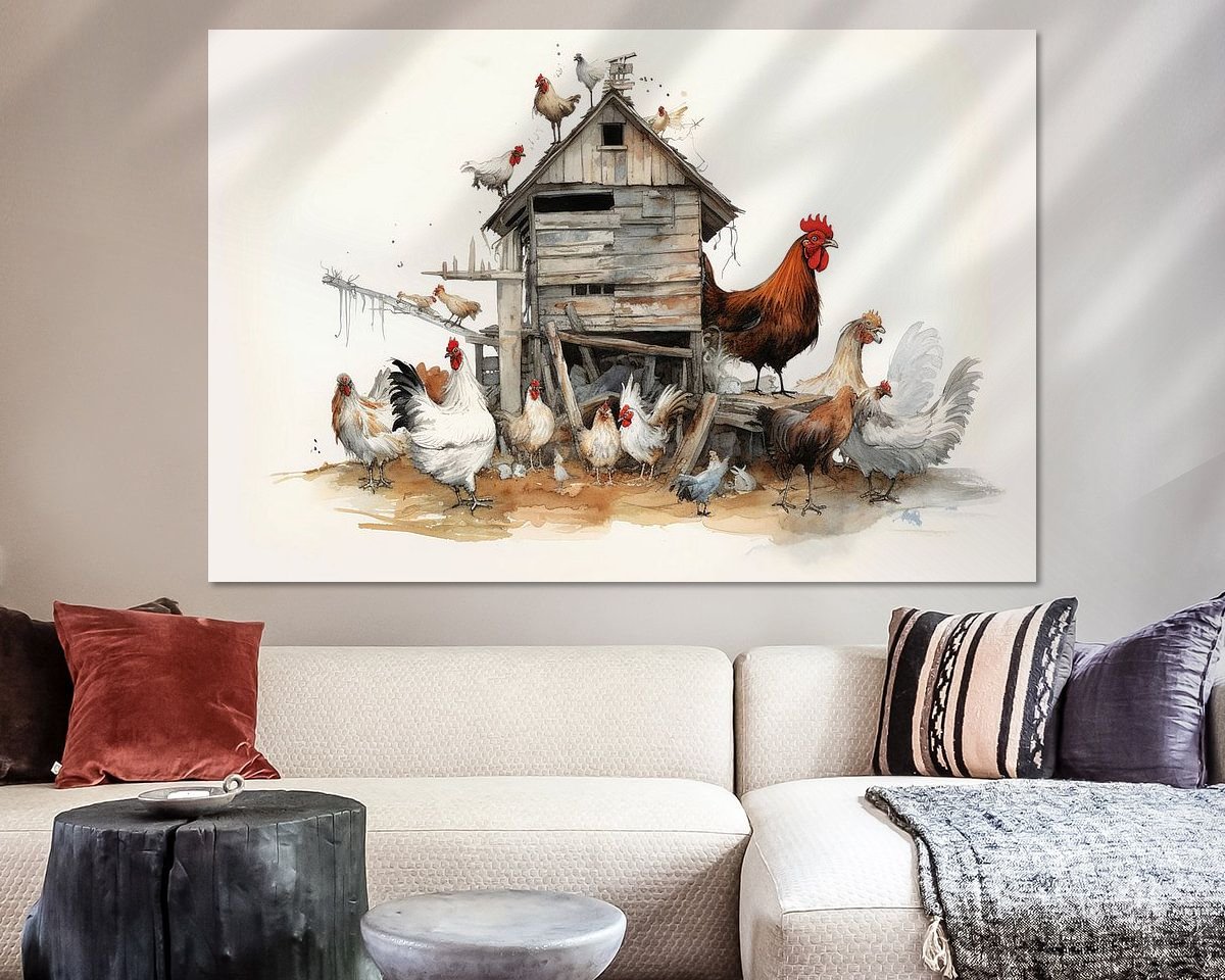 Voorbeeld van het werk in een kamer