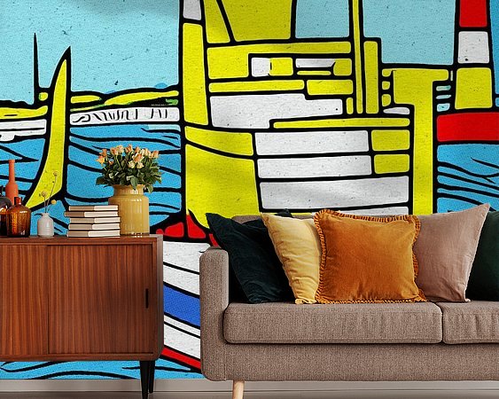 Voorbeeld van het werk in een kamer