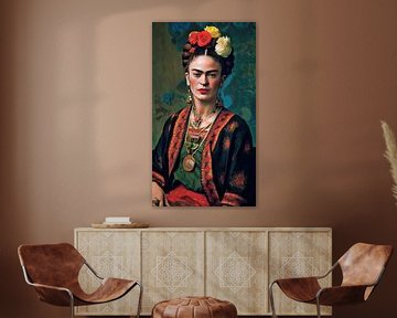 Frida - Painting Frida by De Mooiste Kunst