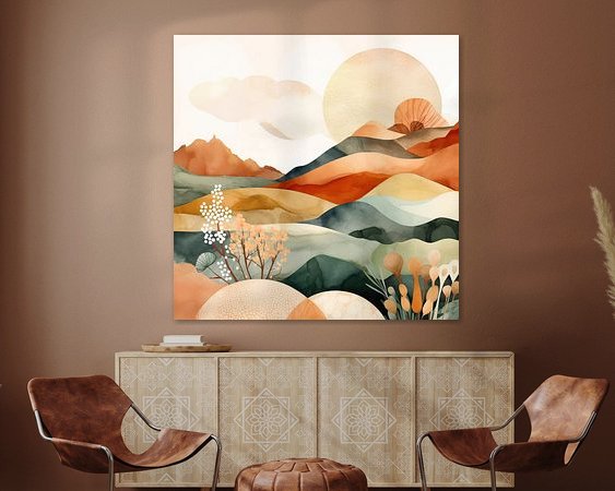 Voorbeeld van het werk in een kamer