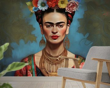 Portretschilderij Frida - Schilderij Frida van De Mooiste Kunst