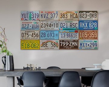 Vintage American number plates by Martin Bergsma