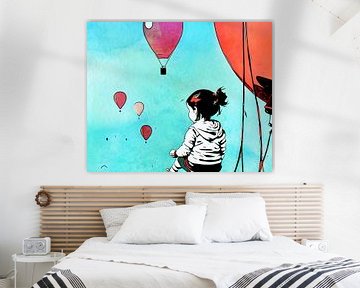 Girl with Balloon #1 by zam art