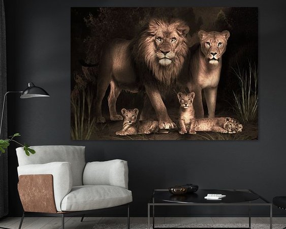 Voorbeeld van het werk in een kamer