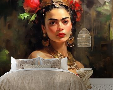 Portret van Frida met ontblote schouder van Roger VDB