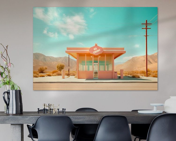 Voorbeeld van het werk in een kamer