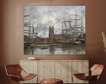 Dordrecht - Blick auf den Hafen, Eugène Louis Boudin