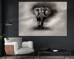 Voorbeeld van het werk in een kamer