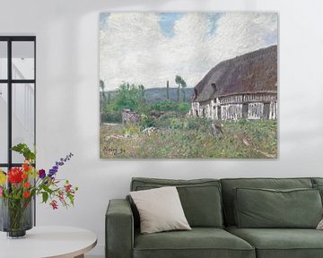 Strohgedecktes Landhaus in der Normandie, Alfred Sisley