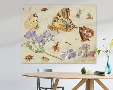 Vlinders, andere insecten en bloemen, Jan van Kessel