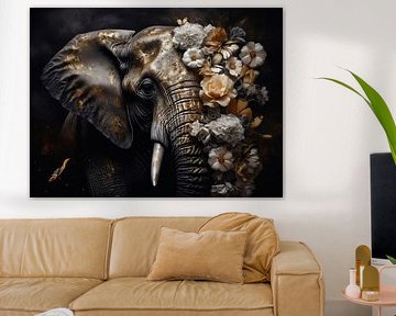 Golden Tossed : Splendeur d'un éléphant d'or