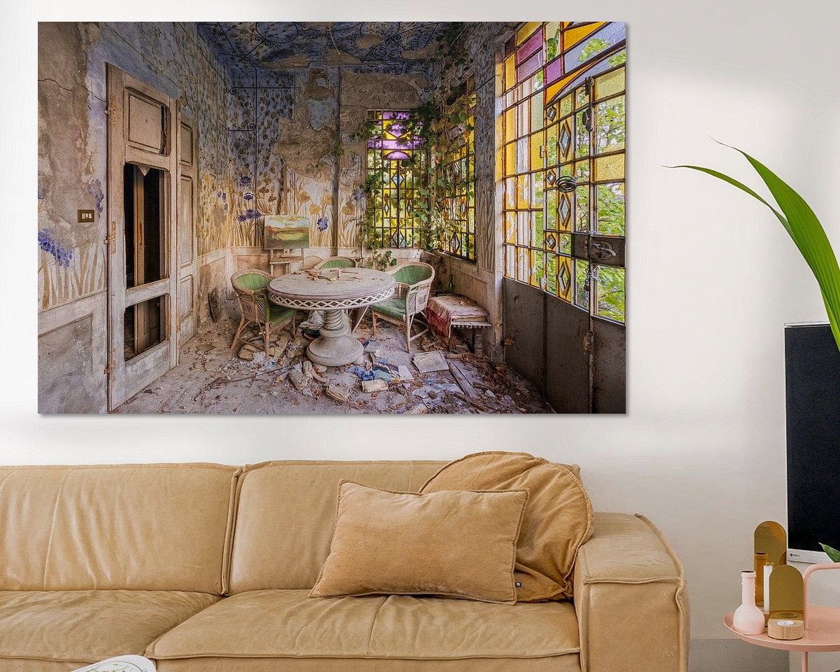 Voorbeeld van het werk in een kamer