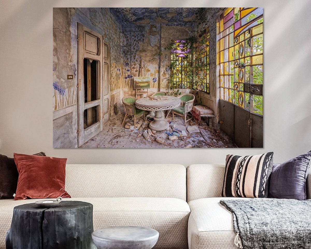 Voorbeeld van het werk in een kamer
