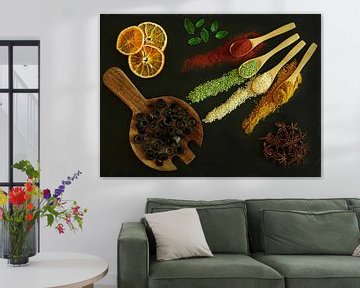 Still life with olives and spices . by Saskia Dingemans Awarded Photographer