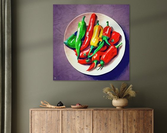 Voorbeeld van het werk in een kamer