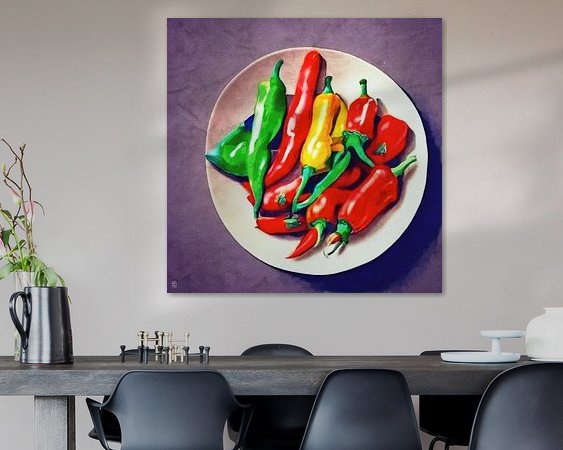 Voorbeeld van het werk in een kamer