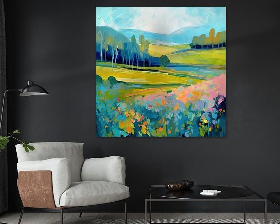 Voorbeeld van het werk in een kamer