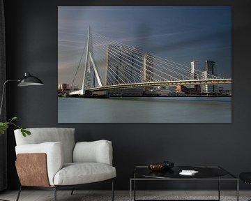 Erasmusbrücke über die Nieuwe Maas in Rotterdam von Robin Verhoef