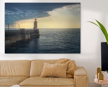 Pier and lighthouse. Fecamp, Normandy by Stefano Orazzini