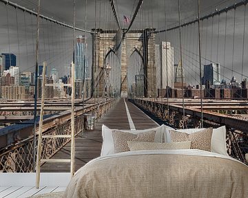 Brooklyn Bridge in New York  by Wout Kok