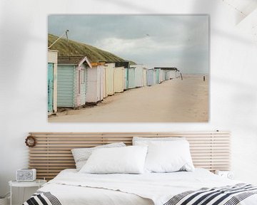 Kleurrijke strandhuisjes Texel van Talitha van den Brink