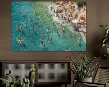 Meer und Strand | Malerei Sommer | Sonnige Malerei, die Sie glücklich macht von ARTEO Gemälde