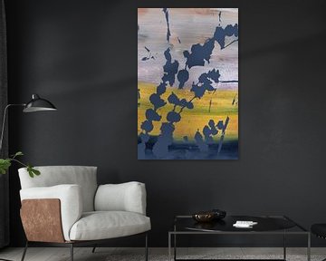 Feuilles. Art botanique abstrait moderne dans des couleurs pastel vives. 8 sur Dina Dankers