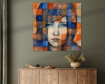 Vrouw abstract van Wall Wonder