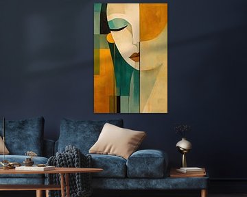 Vrouw abstract van Wall Wonder