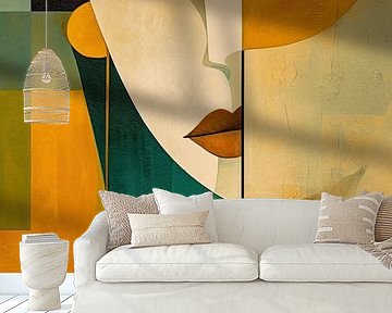 Vrouw abstract van Wall Wonder