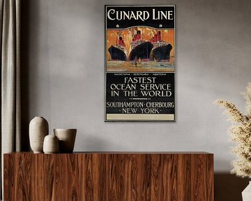 Advertising poster Cunard Line by Peter Balan