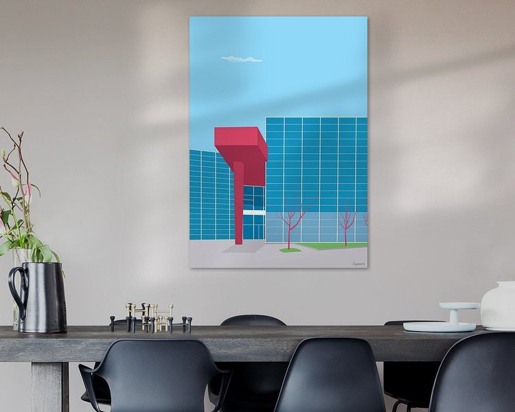 Voorbeeld van het werk in een kamer