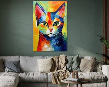 Katze abstrakt von Bert Nijholt