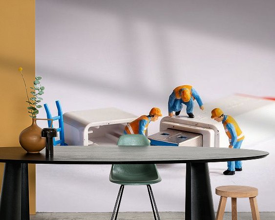 Voorbeeld van het werk in een kamer