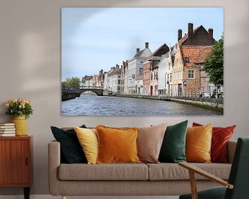 Maisons sur le canal à Bruges sur Eugenlens