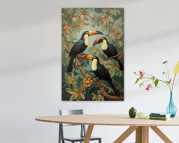 3 Toucans in the jungle by But First Framing