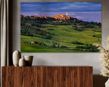 Pienza in the blue hour, Italy