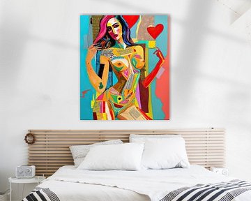 Erotiek | Pop Art Nude van Blikvanger Schilderijen