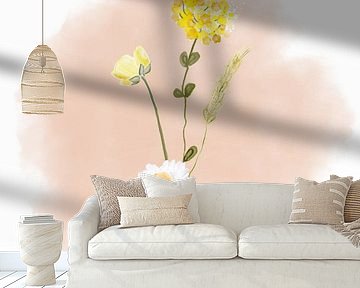 Illustration schöne Wiesenblumen