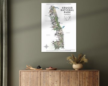 Abbildung der Karte des Krüger-Nationalparks von Diane Shearer