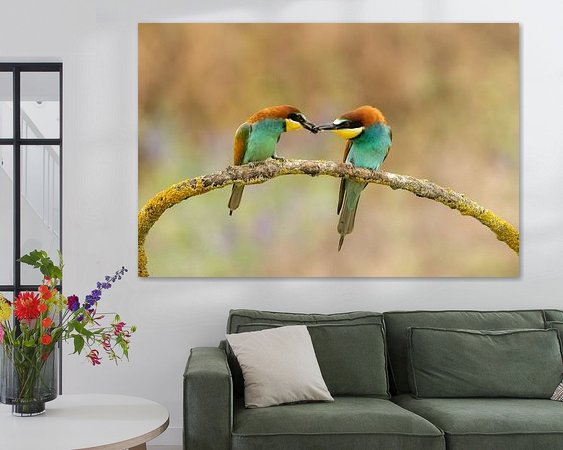 Voorbeeld van het werk in een kamer