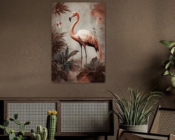 Flamingo in the jungle by But First Framing