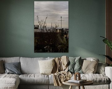 Blick auf den Eiffelturm von Sacré-Cœur in Paris von Eline Willekens