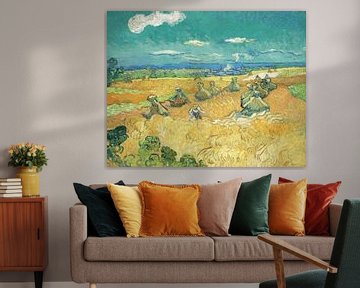 Wheat Fields with Reaper, Auvers, Vincent van Gogh