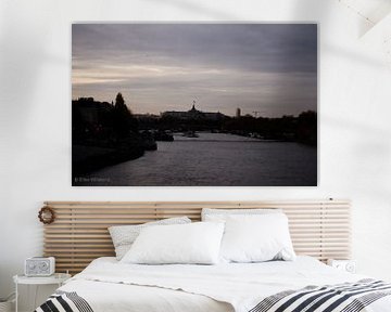 Parijs - De Seine bij zonsondergang van Eline Willekens